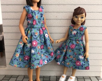 Lundby dolls - Mother and daughter with new floral dress - (1:18)
