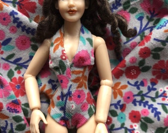 Floral swimsuit for Heidi Ott lady (1:12) doll not included