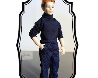 Digital PDF file only - Sewing Pattern without instruction for Heidi Ott Men Dolls for all new model. (1:12) Nr 007