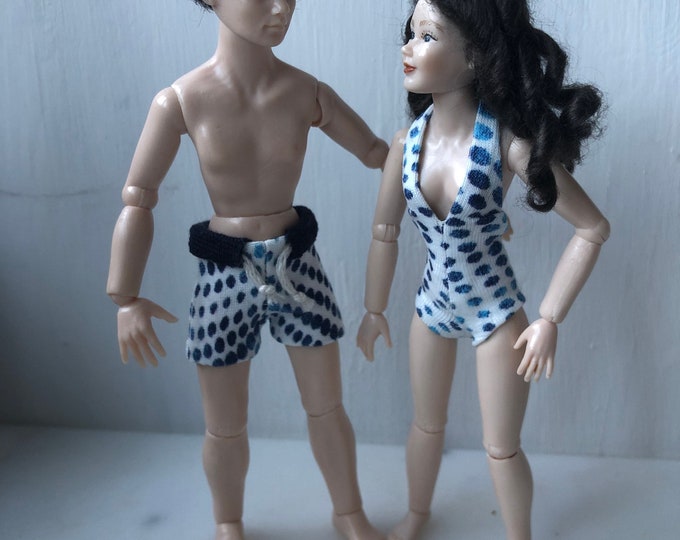 Swimwear set for Heidi Ott couple (1:12) dolls not included