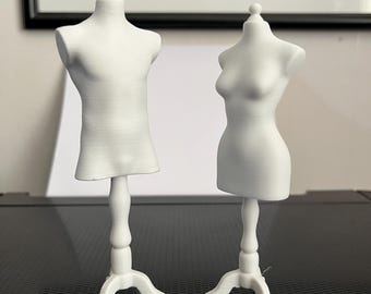 Mannequin for dollhouse decorations (1:12) - unpainted -