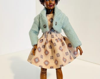 Retro Mint Jacket and a dress for Heidi Ott ladies (1:12) The doll is not included