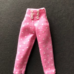 Trousers for Phicen doll 1:12 Pink and white dots