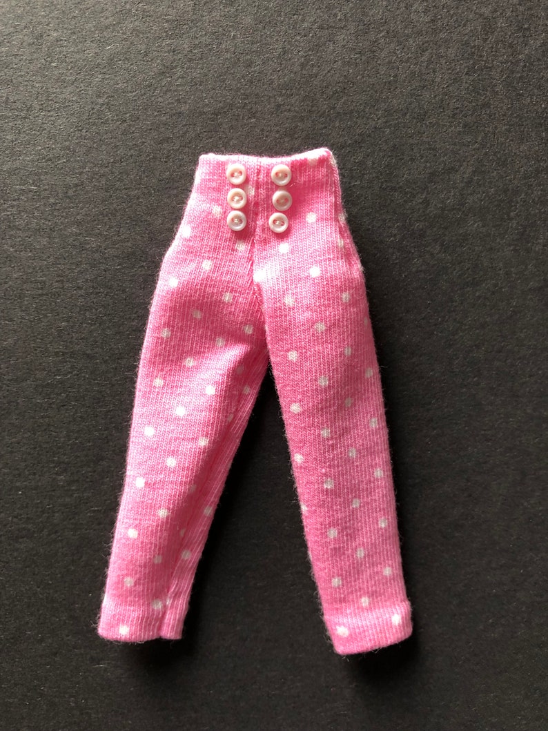 Trousers for Phicen doll 1:12 Pink and white dots