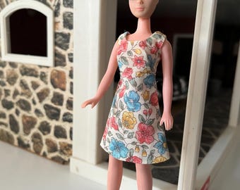 A floral dress for Dawn Doll (1:12) The doll and shoes are not included