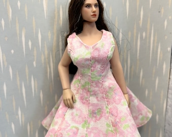 Florals dress for Phicen figure (1:12) - The doll not included -