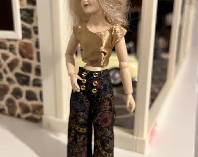 Heidi Ott outfits Black and Gold 1/12 the doll and shoes are not included