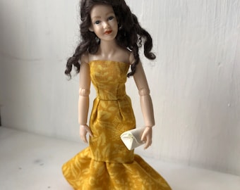 An elegant dress with a clutch 1/12 scale for Heidi Ott lady - doll not included -