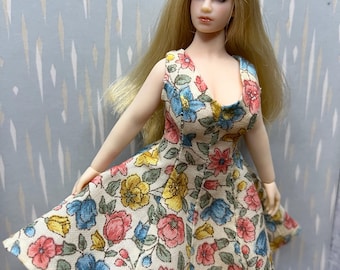 Florals dress for Phicen figure (1:12) - The doll not included -