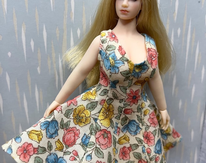 Florals dress for Phicen figure (1:12) - The doll not included -