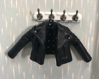 Black Jacket for Heidi Ott Doll 1/12 or for dollhouse decorations
