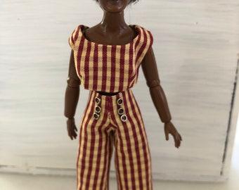 Heidi Ott outfits dark red square 1/12 the doll not included