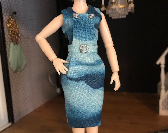 A dress in clouds for Heidi Ott lady 1/12 scale - doll  and shoes are not included -