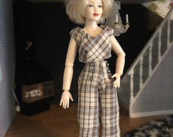 Heidi Ott outfits brown and light blue square 1/12 the doll not included