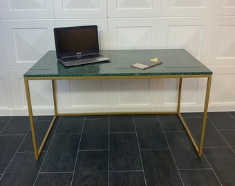 IDURO - custom marble desk with a metal base. The color and thickness of the marble and metal base to choose.