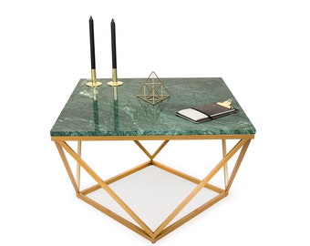 Custom coffee table - Diamond - green marble, Verde Guatemala, marble top, coffee table | Fashion-Home