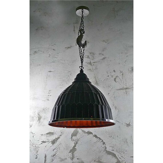 Ben Black Gold Pendant Lamp On The Hook Ceiling Etsy