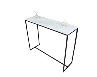 High-end console, coffee table made to order, SARA, marble worktop, table for the living room, coffee table with marble top