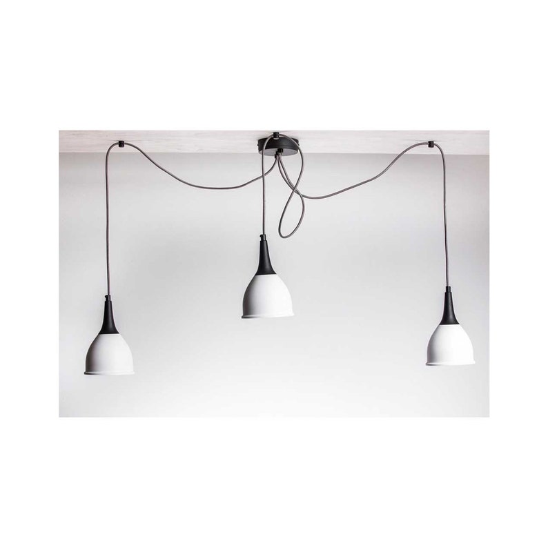 Monni 3 Point Spider Type Pendant Lamp White Black