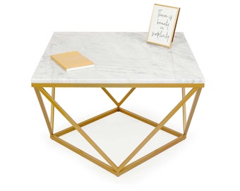 Mesa de centro, Diament de mármol calidad hecha a mano, encimera de mármol, mesa de café, banco de mármol, mesa de centro con tapa de mármol
