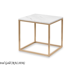 Coffee table Qube Bianco made to order, marble, hand-made, marble top, table for the living room, table with marble top | Fashion-Home