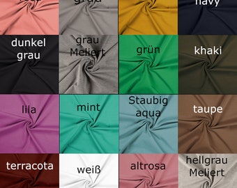 Jersey Uni Verschiedene Farben Öko-Tex zertifiziert