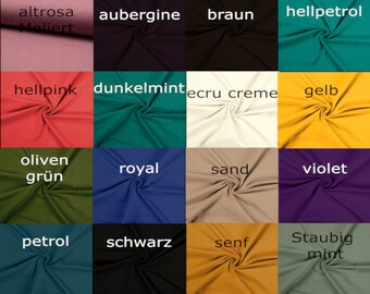 Jersey Stoff Uni verschiedene Farben