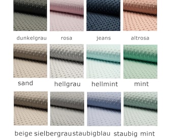 Minky Fleece Stoff Uni verschiedene Farben