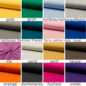 Sommer Sweat French terry verschiedene Farben