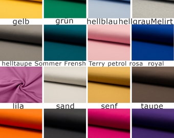 Sommer Sweat French terry verschiedene Farben