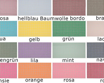 Baumwolle Stoffe Karo 5 mm verschiedene Farben