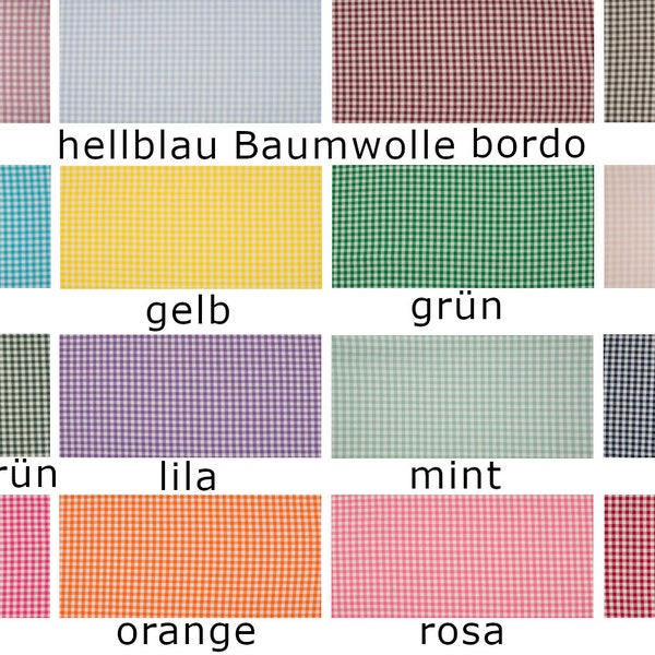Baumwolle Stoffe Karo 5 mm verschiedene Farben
