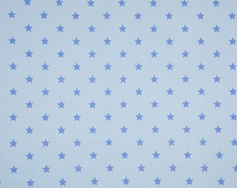 Bündchen Stoff Sterne Hellblau