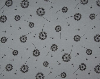 Baumwolljersey Löwenzahn dunkel grau