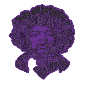 People - Music - Jimi Hendrix Art Portrait | Digital Cut File | SVG