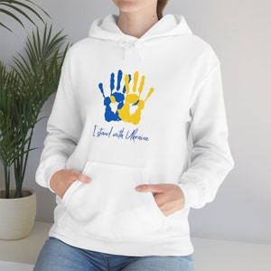 Stand with Ukraine Unisex Heavy Blend Hooded Sweatshirt - Plush Comfort with Stylish Appeal Support Ukraine