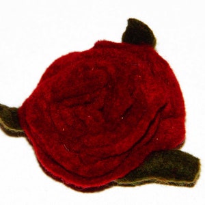 Rote Rose aus Filz zur Dekoration, Geschenk für die Frau, Valentinstaggeschenk, Muttertaggeschenk Bild 4