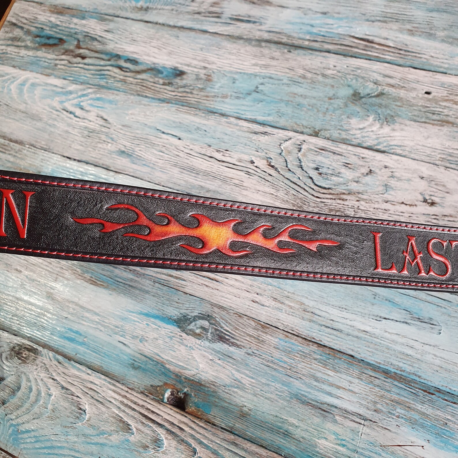 Gifts for firefighter Men's leather belt Firefighter Etsy
