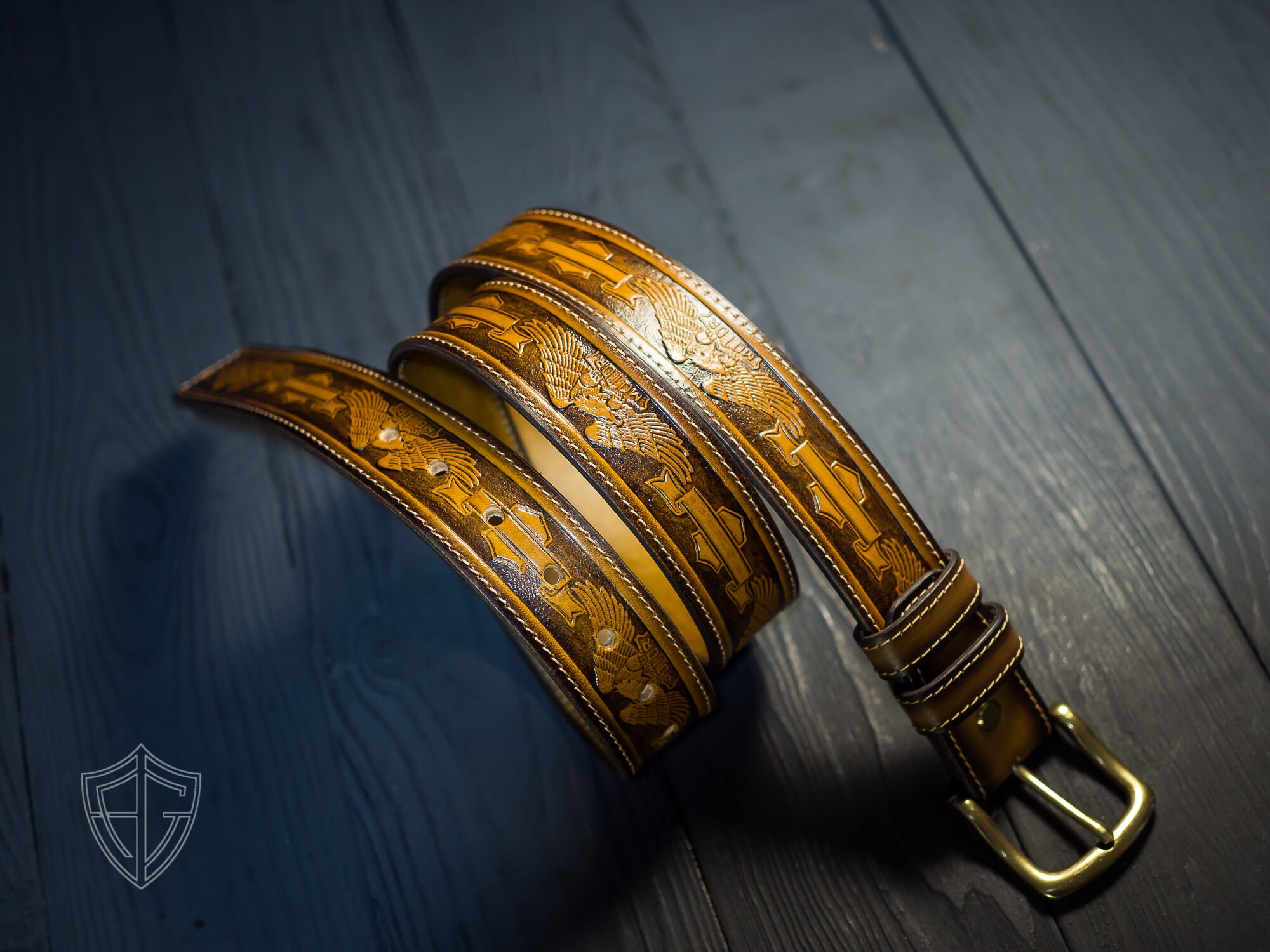 Ceinture en cuir pour hommes Ceinture en cuir Harley Davidson Etsy