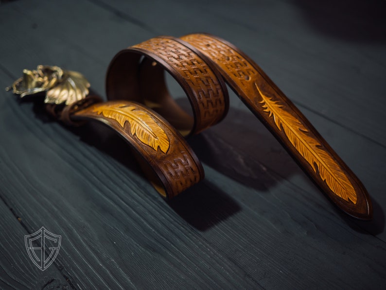 Indian brown leather belt western Belt Anniversary gift men Western leather belt