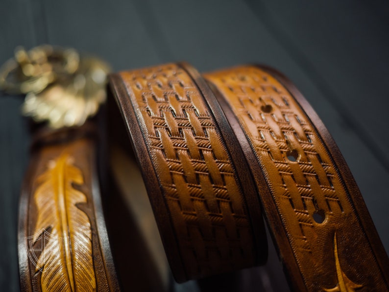 Indian brown leather belt western Belt Anniversary gift men Western leather belt