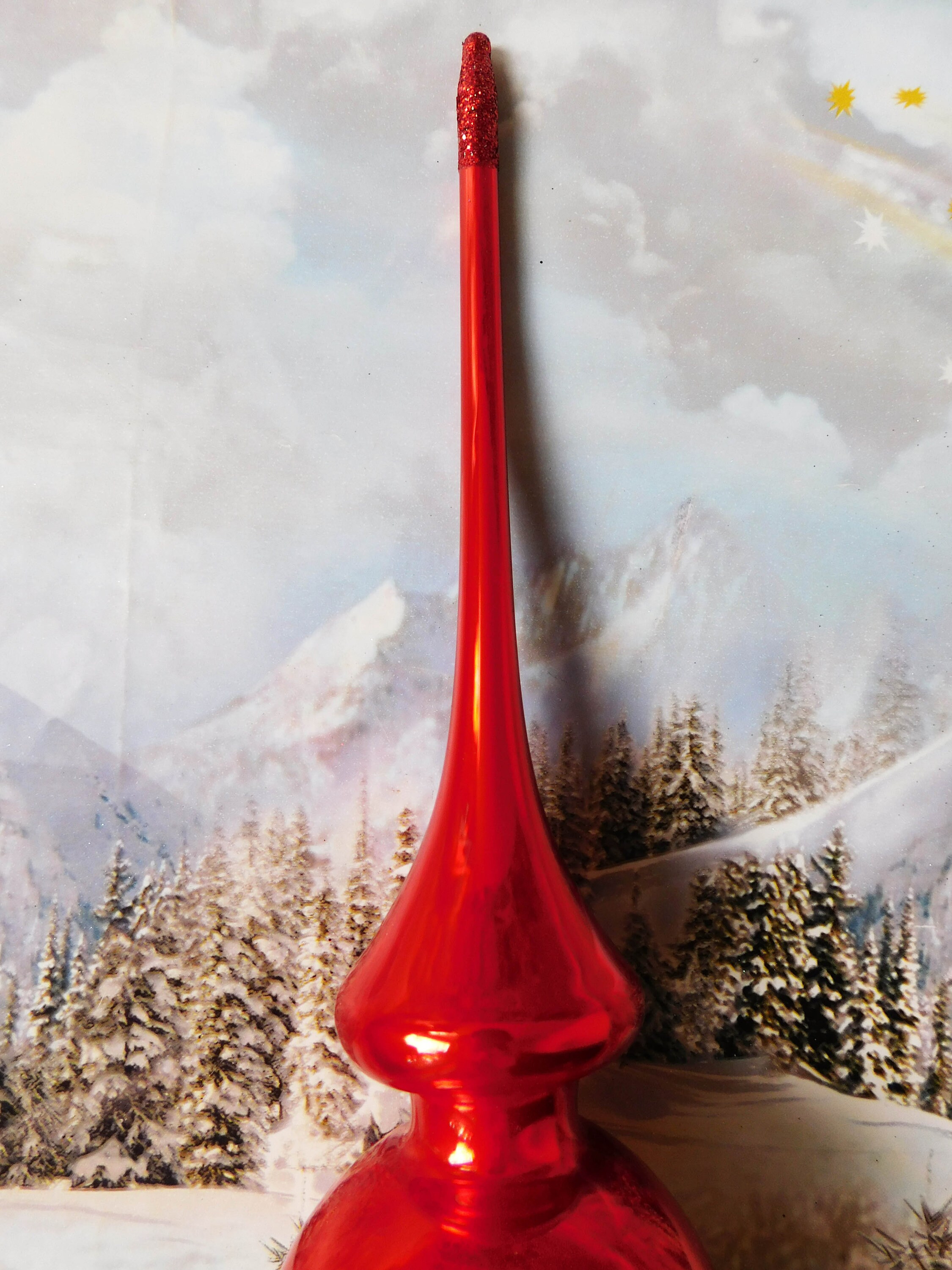 Christmas glass tree topper Etsy