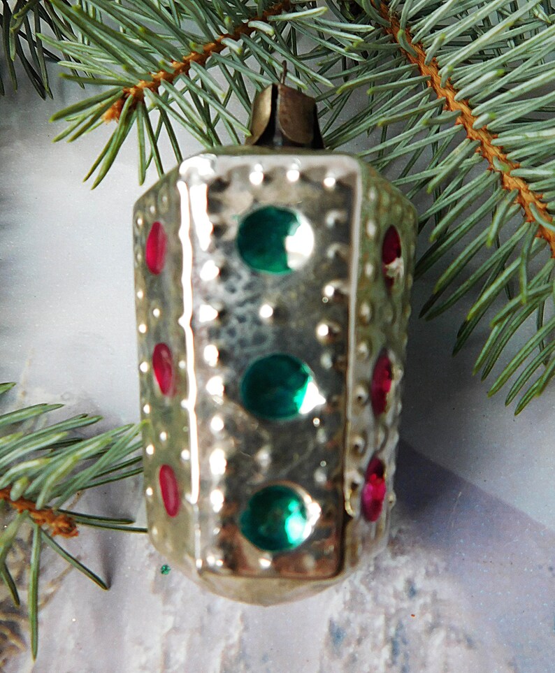 Two vintage traffic lights vintage Christmas glass ornaments Etsy
