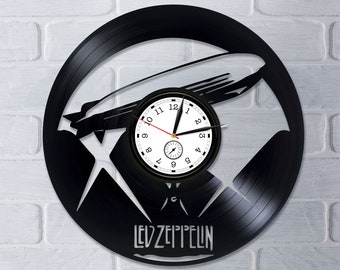 led zeppelin wall clock vintage vinyl record christmas gift led zeppelin art birthday gift wall clock large rock music band retro wall clock - Led Zeppelin Christmas led zeppelin wall clock vintage vinyl record christmas gift led zeppelin art birthday gift wall clock large rock music band retro wall clock - Led Zeppelin Christmas