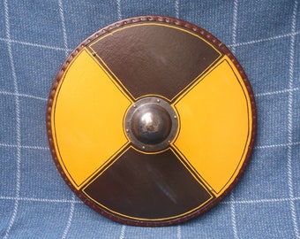 Basic Round shield, Viking Shield, Re-enactment combat ready, simple warrior defence, knight, man-at-arms