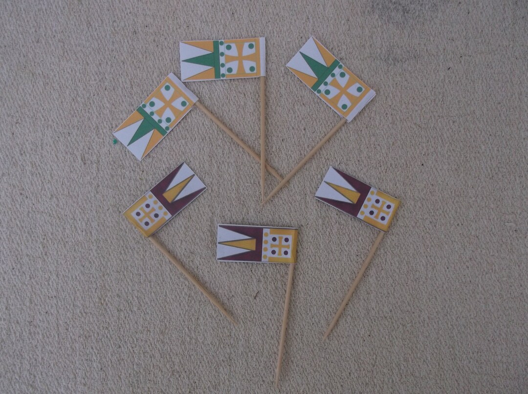 Cocktail Stick Flags Mini Cake Flags Norman 1066 Banners Etsy