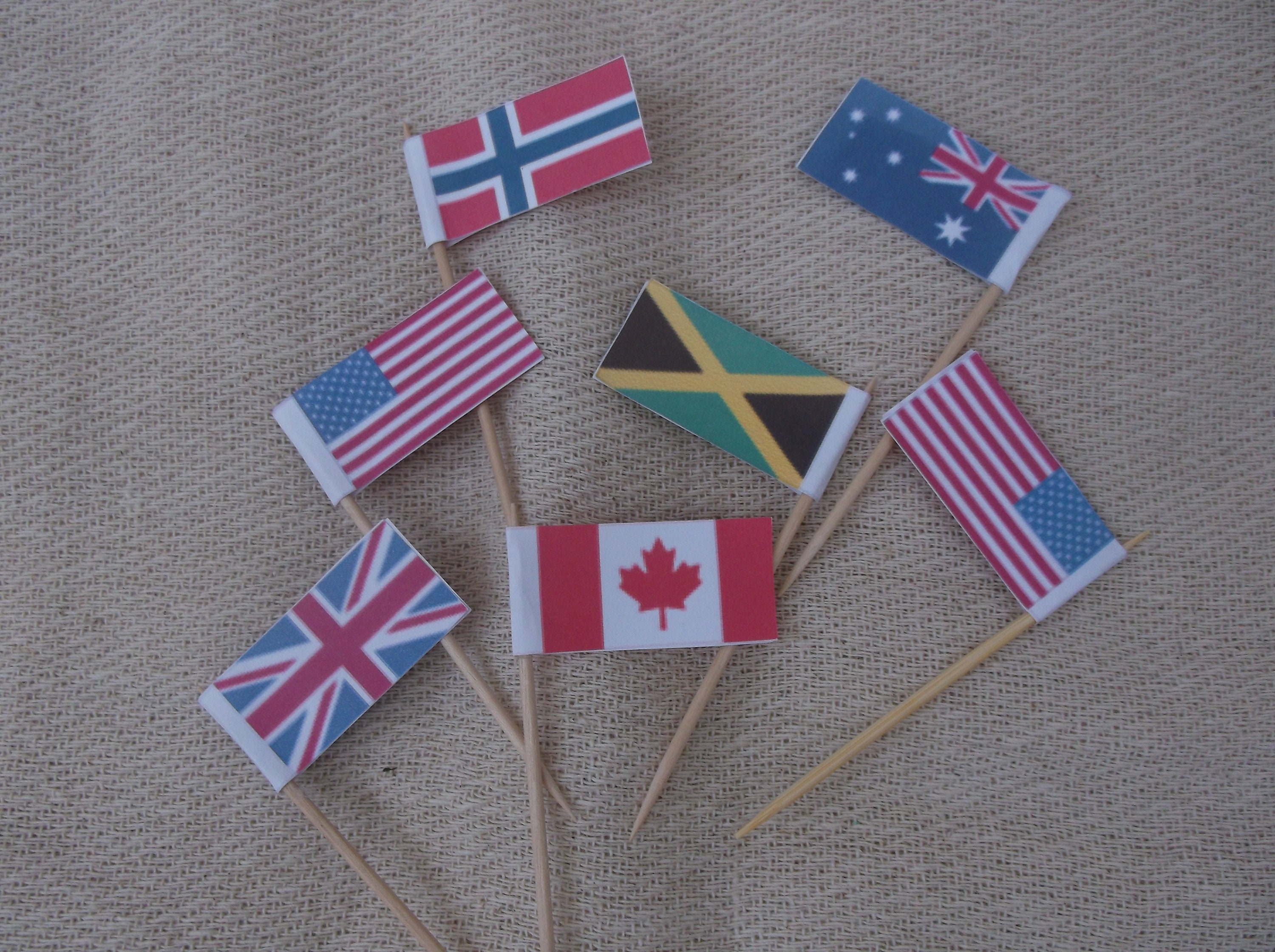 Cocktail Stick Flags Mini Cake Flags National Flags Country Etsy