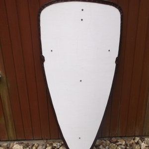 Blank flat topped kite Shield, medieval knight, combat ready, re-enactment shield, transitional crusader shield