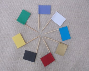 Mini Cocktail Stick Flags: Handmade Paper Cake Decorations
