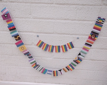 Mini LGBTQ+ Flag Bunting: Custom Pride Garland